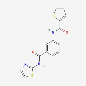molecular formula C15H11N3O2S2 B5886082 N-{3-[(1,3-thiazol-2-ylamino)carbonyl]phenyl}-2-thiophenecarboxamide 