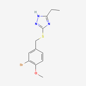 3-[(3-bromo-4-methoxybenzyl)thio]-5-ethyl-4H-1,2,4-triazole