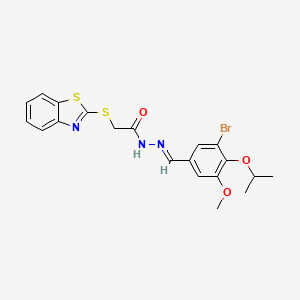 molecular formula C20H20BrN3O3S2 B5886096 2-(1,3-benzothiazol-2-ylthio)-N'-(3-bromo-4-isopropoxy-5-methoxybenzylidene)acetohydrazide 