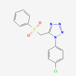 molecular formula C14H11ClN4O2S B5886113 1-(4-chlorophenyl)-5-[(phenylsulfonyl)methyl]-1H-tetrazole 