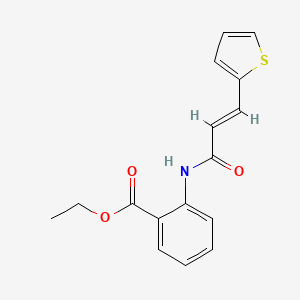 molecular formula C16H15NO3S B5886132 ethyl 2-{[3-(2-thienyl)acryloyl]amino}benzoate 