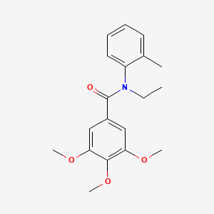 molecular formula C19H23NO4 B5886139 N-ethyl-3,4,5-trimethoxy-N-(2-methylphenyl)benzamide 