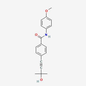 molecular formula C19H19NO3 B5886144 4-(3-hydroxy-3-methyl-1-butyn-1-yl)-N-(4-methoxyphenyl)benzamide 