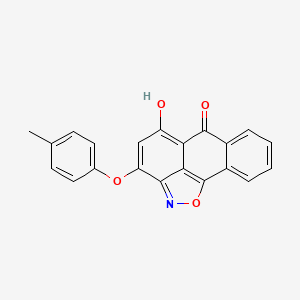 molecular formula C21H13NO4 B5886156 5-hydroxy-3-(4-methylphenoxy)-6H-anthra[1,9-cd]isoxazol-6-one 