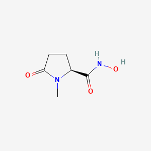 molecular formula C6H10N2O3 B588617 (S)-N-Hydroxy-1-methyl-5-oxopyrrolidine-2-carboxamide CAS No. 148650-25-3