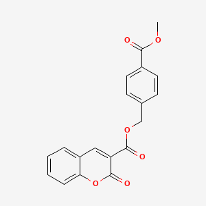 molecular formula C19H14O6 B5886185 4-(methoxycarbonyl)benzyl 2-oxo-2H-chromene-3-carboxylate 