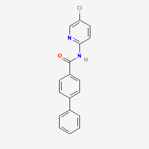 molecular formula C18H13ClN2O B5886198 N-(5-chloro-2-pyridinyl)-4-biphenylcarboxamide 
