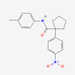 molecular formula C19H20N2O3 B5886213 N-(4-methylphenyl)-1-(4-nitrophenyl)cyclopentanecarboxamide 