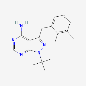 molecular formula C18H23N5 B588625 1-叔丁基-3-(2,3-二甲基苄基)-1H-吡唑并[3,4-d]嘧啶-4-胺 CAS No. 956026-24-7