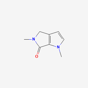 molecular formula C8H10N2O B588626 1,5-dimethyl-4,5-dihydropyrrolo[3,4-b]pyrrol-6(1H)-one CAS No. 144631-62-9