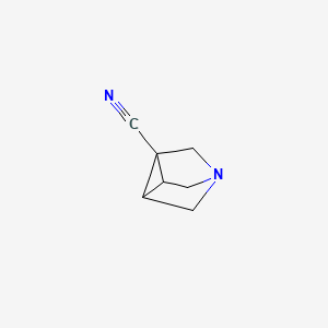 molecular formula C7H8N2 B588628 4-Azatricyclo[2.2.1.0~2,6~]heptane-1-carbonitrile CAS No. 144335-21-7