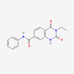 3-ethyl-2,4-dioxo-N-phenyl-1,2,3,4-tetrahydro-7-quinazolinecarboxamide