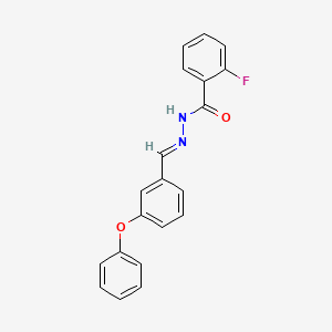 molecular formula C20H15FN2O2 B5886302 2-fluoro-N'-(3-phenoxybenzylidene)benzohydrazide 