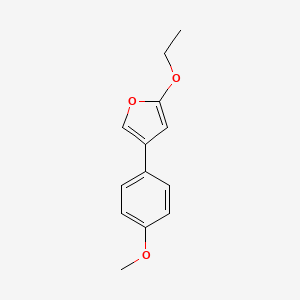 molecular formula C13H14O3 B588631 2-Ethoxy-4-(4-methoxyphenyl)furan CAS No. 155108-62-6