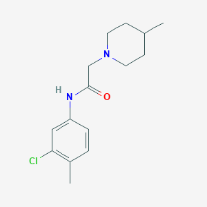 molecular formula C15H21ClN2O B5886314 N-(3-chloro-4-methylphenyl)-2-(4-methyl-1-piperidinyl)acetamide 