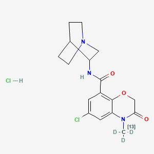 molecular formula C17H21Cl2N3O3 B588633 Azasetron-13C,D3 Hydrochloride CAS No. 1329611-23-5