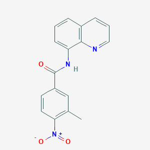 molecular formula C17H13N3O3 B5886338 3-methyl-4-nitro-N-8-quinolinylbenzamide 
