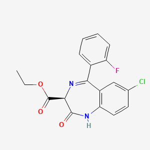 molecular formula C18H14ClFN2O3 B588634 Ethyl loflazepate, (S)- CAS No. 158251-55-9