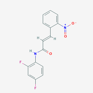 molecular formula C15H10F2N2O3 B5886344 N-(2,4-difluorophenyl)-3-(2-nitrophenyl)acrylamide 