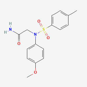 molecular formula C16H18N2O4S B5886354 N~2~-(4-methoxyphenyl)-N~2~-[(4-methylphenyl)sulfonyl]glycinamide 