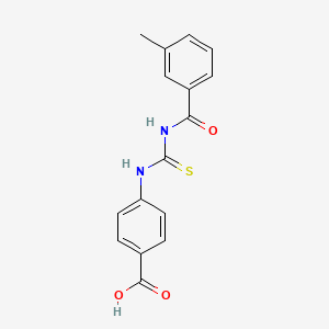 molecular formula C16H14N2O3S B5886362 4-({[(3-methylbenzoyl)amino]carbonothioyl}amino)benzoic acid 