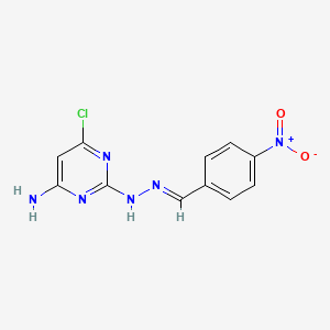 molecular formula C11H9ClN6O2 B5886363 4-nitrobenzaldehyde (4-amino-6-chloro-2-pyrimidinyl)hydrazone 