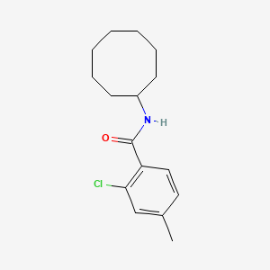 molecular formula C16H22ClNO B5886370 2-chloro-N-cyclooctyl-4-methylbenzamide 