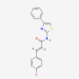 3-(4-fluorophenyl)-N-(4-phenyl-1,3-thiazol-2-yl)acrylamide