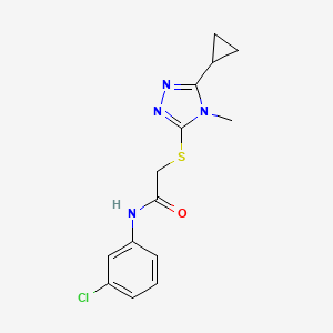 molecular formula C14H15ClN4OS B5886383 N-(3-chlorophenyl)-2-[(5-cyclopropyl-4-methyl-4H-1,2,4-triazol-3-yl)thio]acetamide 