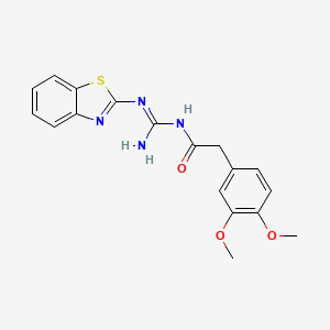 molecular formula C18H18N4O3S B5886416 N-[amino(1,3-benzothiazol-2-ylamino)methylene]-2-(3,4-dimethoxyphenyl)acetamide 