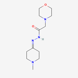 molecular formula C12H22N4O2 B5886419 N'-(1-methyl-4-piperidinylidene)-2-(4-morpholinyl)acetohydrazide 