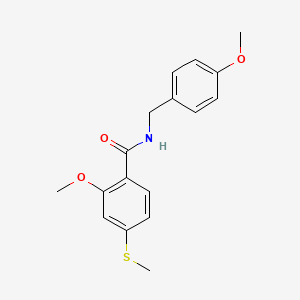 molecular formula C17H19NO3S B5886424 2-methoxy-N-(4-methoxybenzyl)-4-(methylthio)benzamide 