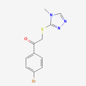 molecular formula C11H10BrN3OS B5886450 1-(4-bromophenyl)-2-[(4-methyl-4H-1,2,4-triazol-3-yl)thio]ethanone 