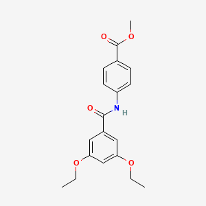 molecular formula C19H21NO5 B5886452 methyl 4-[(3,5-diethoxybenzoyl)amino]benzoate 