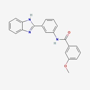 molecular formula C21H17N3O2 B5886466 N-[3-(1H-benzimidazol-2-yl)phenyl]-3-methoxybenzamide 