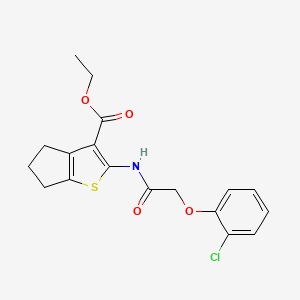 ethyl 2-{[(2-chlorophenoxy)acetyl]amino}-5,6-dihydro-4H-cyclopenta[b]thiophene-3-carboxylate