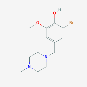 molecular formula C13H19BrN2O2 B5886538 2-bromo-6-methoxy-4-[(4-methyl-1-piperazinyl)methyl]phenol 