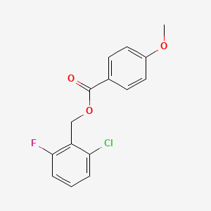 molecular formula C15H12ClFO3 B5886542 2-chloro-6-fluorobenzyl 4-methoxybenzoate 