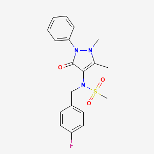 N-(1,5-dimethyl-3-oxo-2-phenyl-2,3-dihydro-1H-pyrazol-4-yl)-N-(4-fluorobenzyl)methanesulfonamide