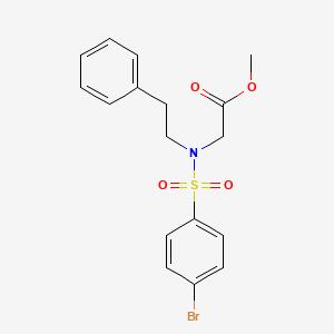 molecular formula C17H18BrNO4S B5886560 methyl N-[(4-bromophenyl)sulfonyl]-N-(2-phenylethyl)glycinate 
