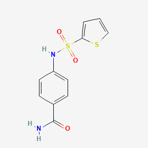 molecular formula C11H10N2O3S2 B5886572 4-[(2-thienylsulfonyl)amino]benzamide 