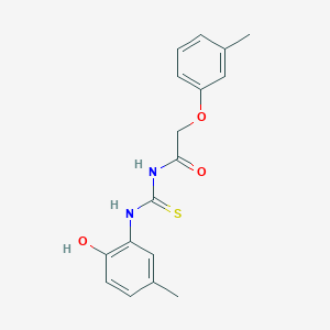 molecular formula C17H18N2O3S B5886590 N-{[(2-hydroxy-5-methylphenyl)amino]carbonothioyl}-2-(3-methylphenoxy)acetamide 