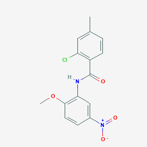 molecular formula C15H13ClN2O4 B5886620 2-chloro-N-(2-methoxy-5-nitrophenyl)-4-methylbenzamide 