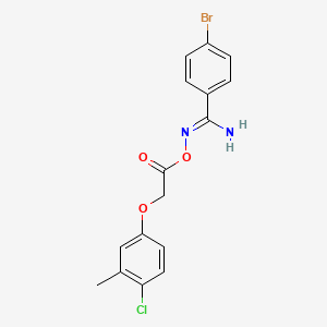 4-bromo-N'-{[(4-chloro-3-methylphenoxy)acetyl]oxy}benzenecarboximidamide