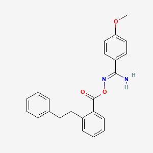molecular formula C23H22N2O3 B5886646 4-methoxy-N'-{[2-(2-phenylethyl)benzoyl]oxy}benzenecarboximidamide 