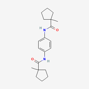 molecular formula C20H28N2O2 B5886665 1-methyl-N-[4-[(1-methylcyclopentanecarbonyl)amino]phenyl]cyclopentane-1-carboxamide 