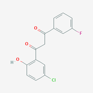 molecular formula C15H10ClFO3 B5886672 1-(5-chloro-2-hydroxyphenyl)-3-(3-fluorophenyl)-1,3-propanedione 