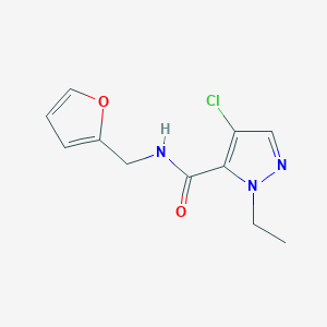 molecular formula C11H12ClN3O2 B5886682 4-chloro-1-ethyl-N-(2-furylmethyl)-1H-pyrazole-5-carboxamide 