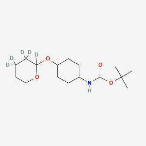 molecular formula C16H29NO4 B588671 cis-[2-(4-tert-Butyloxycarbonylamino)cyclohexyloxy]tetrahydro-2H-pyran-d5 CAS No. 1322626-64-1