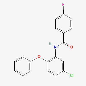 molecular formula C19H13ClFNO2 B5886710 N-(5-chloro-2-phenoxyphenyl)-4-fluorobenzamide 
